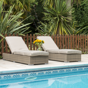 Sandringham Rattan Double sun lounger