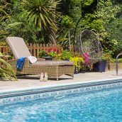Flamingo Grey Rattan Reclining Lounger Set