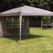 Aspen Gazebo Polycarbonate Roof With Curtains