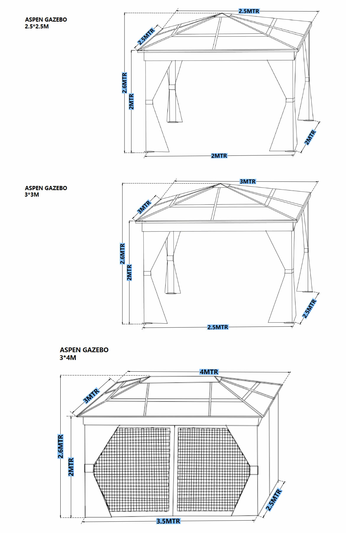 Aspen Gazebo Measurements